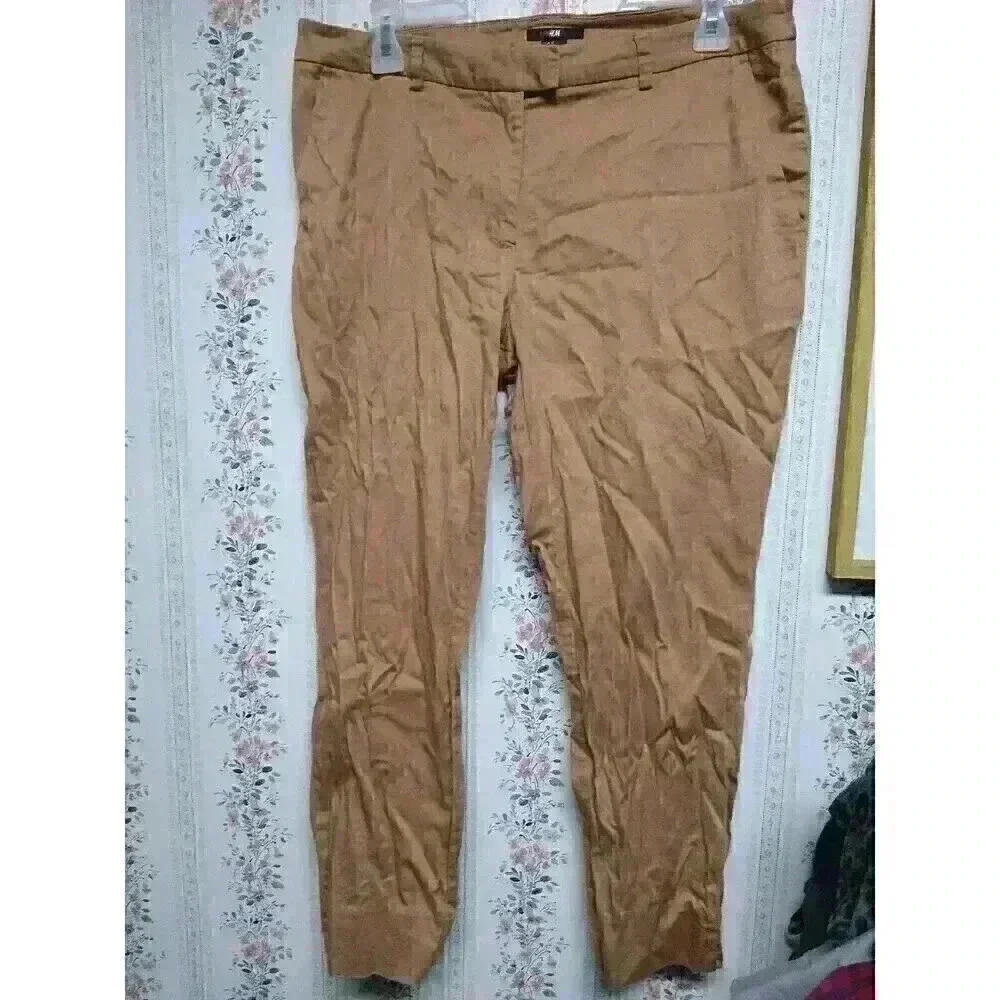 H&M Women's Brown/Tan Khaki Pants Size 10 Tapered